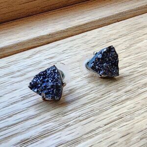 Etsy Vintage Sparkly Druzy Stud Earrings